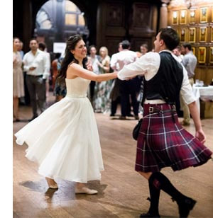 Scottish Bride and Groom first dance